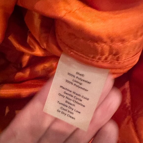 TALBOTS WOMENS BRIGHT ORANGE QUILTED JACKET SMALL - Picture 6 of 8